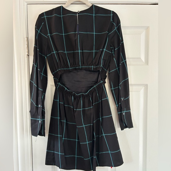 NWT STAUD Crosshill Cut-Out Windowpane Mini Dress - Picture 6 of 6